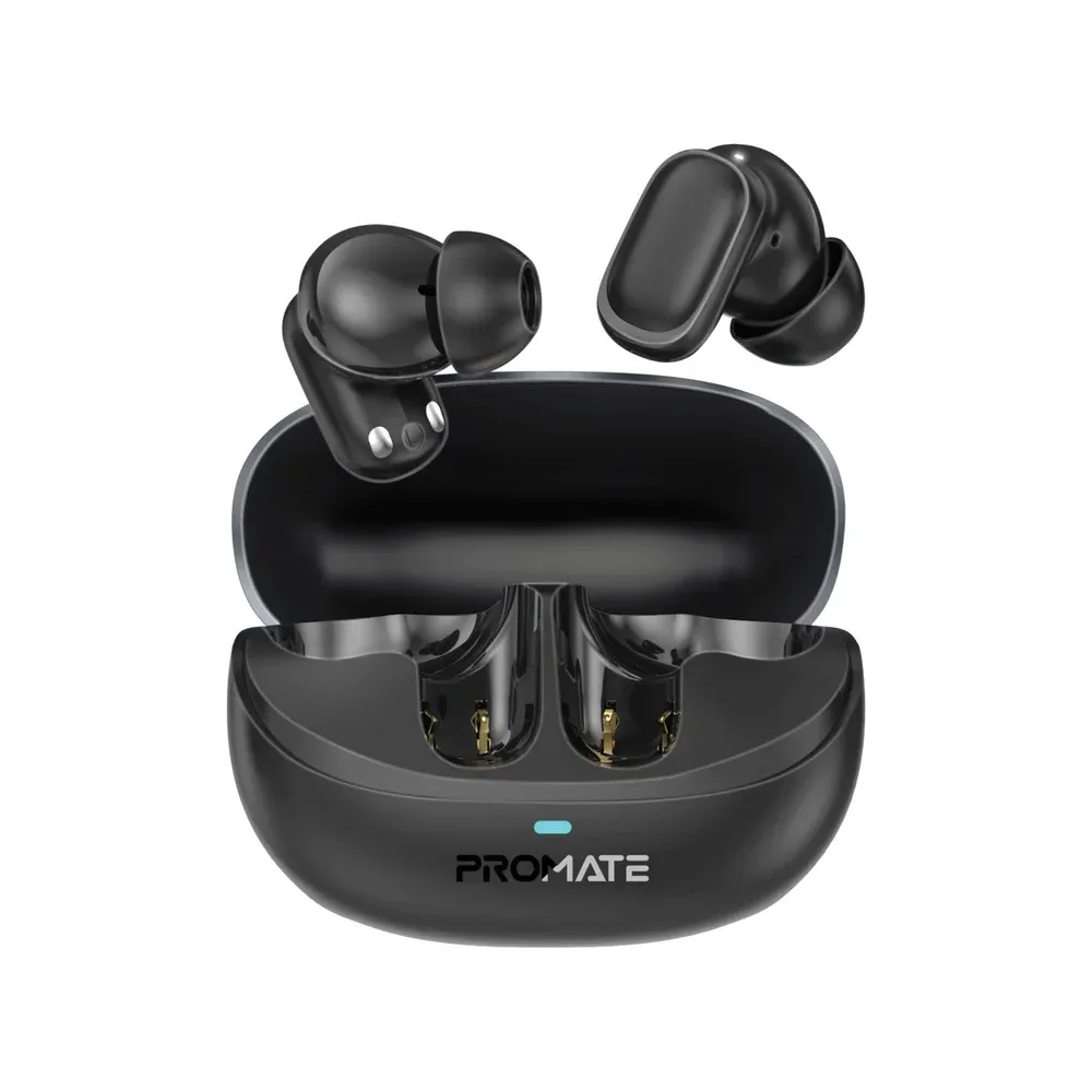 Simsiz qulaqliq Promate Lush-Pro TWS Bluetooth v5.4, qara (Lush-pro.black) — Bakı