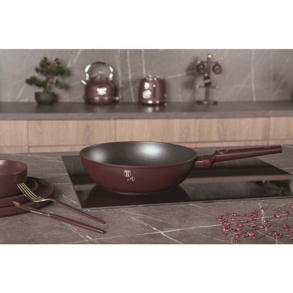 Tava Berlinger Haus Bordeaux WOK 28 sm BH/8033 — Bişirmə qabları, Bakı (3)