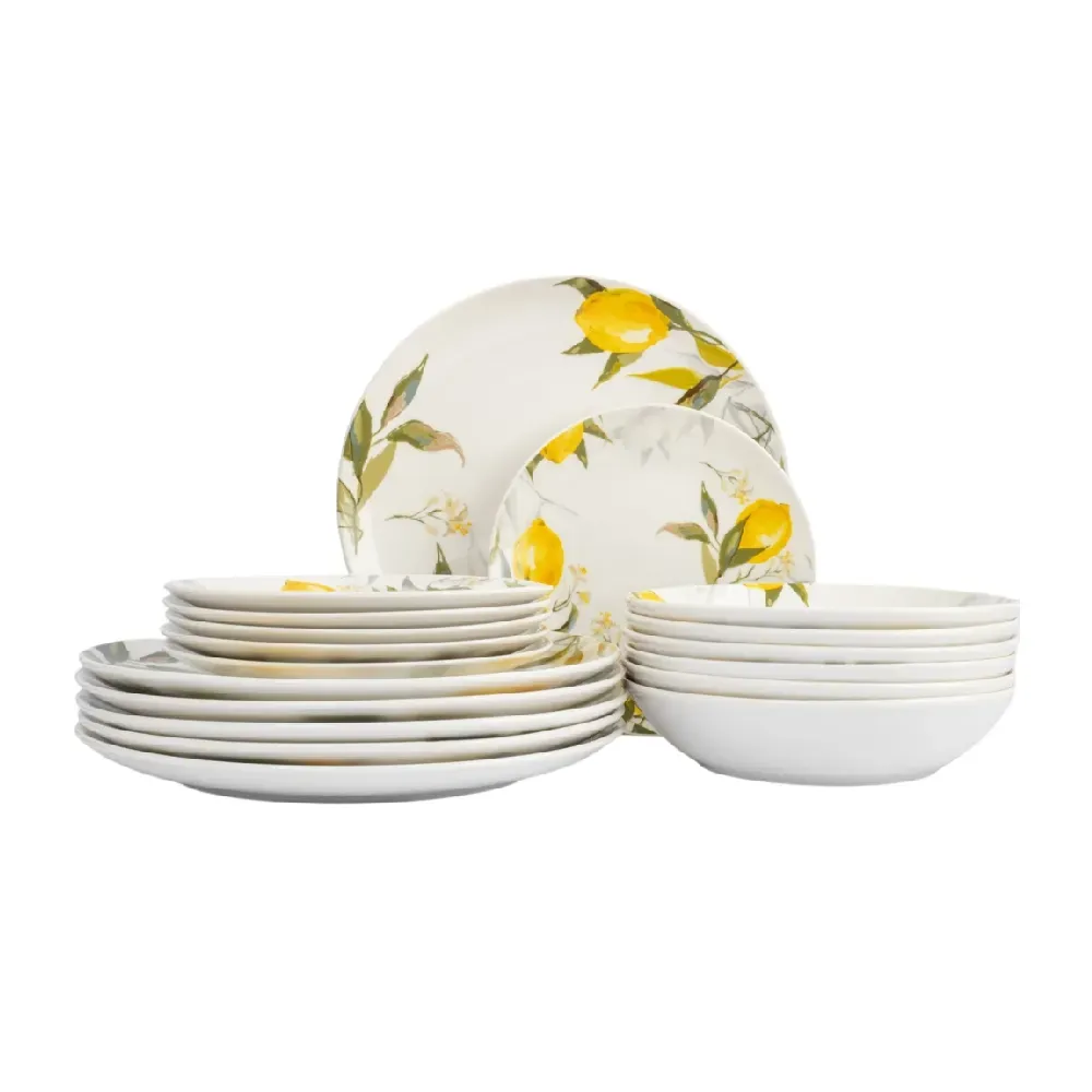 Yemək dəsti Anna Lafarg Palermo, farfor, 18 parça, 6 nəfərlik (ANLAF-MEIBO-040625-1) — Dining tableware