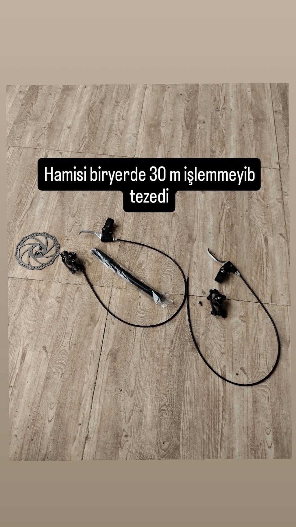 Velosiped üçün mexaniki disk əyləc dəsti Komplekt: - Ön və arxa üçün — Mallar, Ağdaş