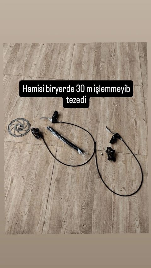 Velosiped üçün mexaniki disk əyləc dəsti Komplekt: - Ön və arxa üçün — Ağdaş