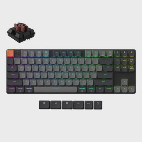 Simsiz oyun klaviaturası Keychron K1 Version 6 RGB Backlight Brown Switch (K1X-B3-AZ) — Baku Electronics — Computers & Laptops