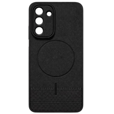 Samsung Galaxy A17 case Leather Magsafe Drip Black — Bakı