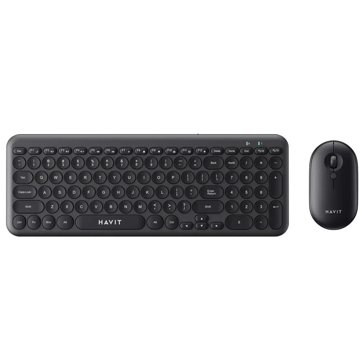 Simsiz klaviatura və kompüter sıçanı Havıt KB254GCM Black — Keyboards & Mice