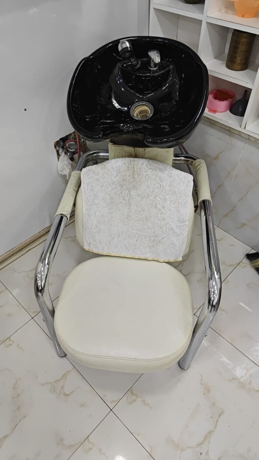 Salon üçün saç yuma stansiyası - Qara rəngli, dərin keramik/yüksək — Mebel, Bakı (2)