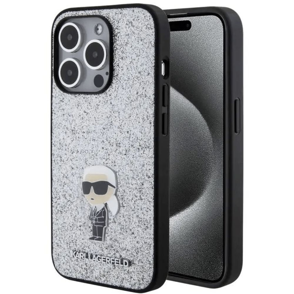 Qoruyucu örtük Karl Lagerfeld Fixed Glitter iPhone 15 Pro Max KLHCP15XGKNPSG — Mallar, Bakı (2)