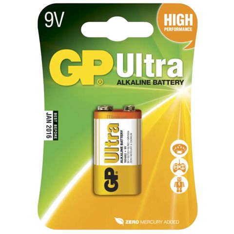 Batareya GP Ultra Alkaline 9.0V 1604AU-U1 — Bakı
