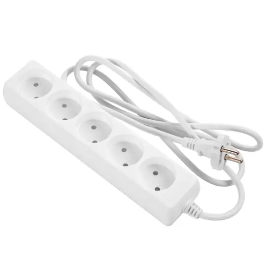 2E Power Socket 5-outlet/1.5M 2E-U0510M1.5 White — Bakı