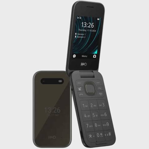 Telefon HMD 2660 Flip DS Azgeua, Black 2025 — Түймелі телефондар