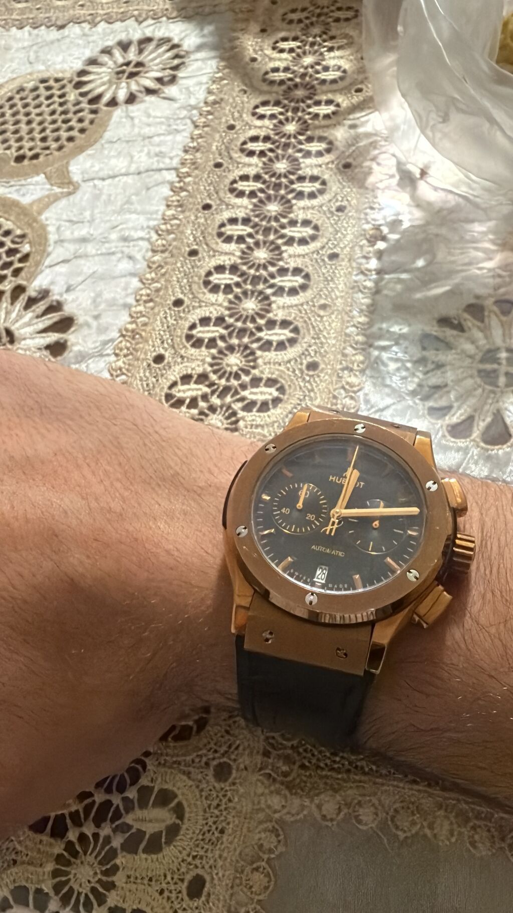 Hublot üslubunda qol saatı - Korpus: qızılı tonlu metal, ön bezel 6 — Qol saatları, Bakı (2)