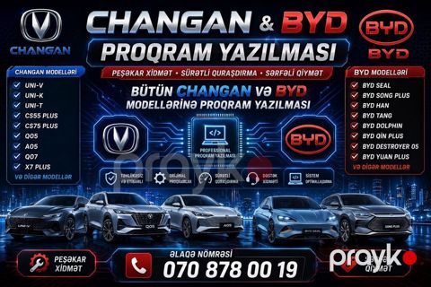 Xidmət: Changan və BYD avtomobilləri üçün peşəkar proqram yazılması — Bakı