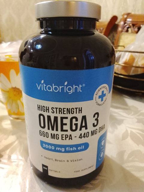 Vitabright Omega 3 – yüksək tərkibli balıq yağı kapsulları. Məhsul — Bakı