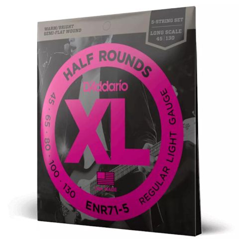 D-Addario ENR71-5 XL Half Rounds Nickel 45-130 Long Scale — Bakı