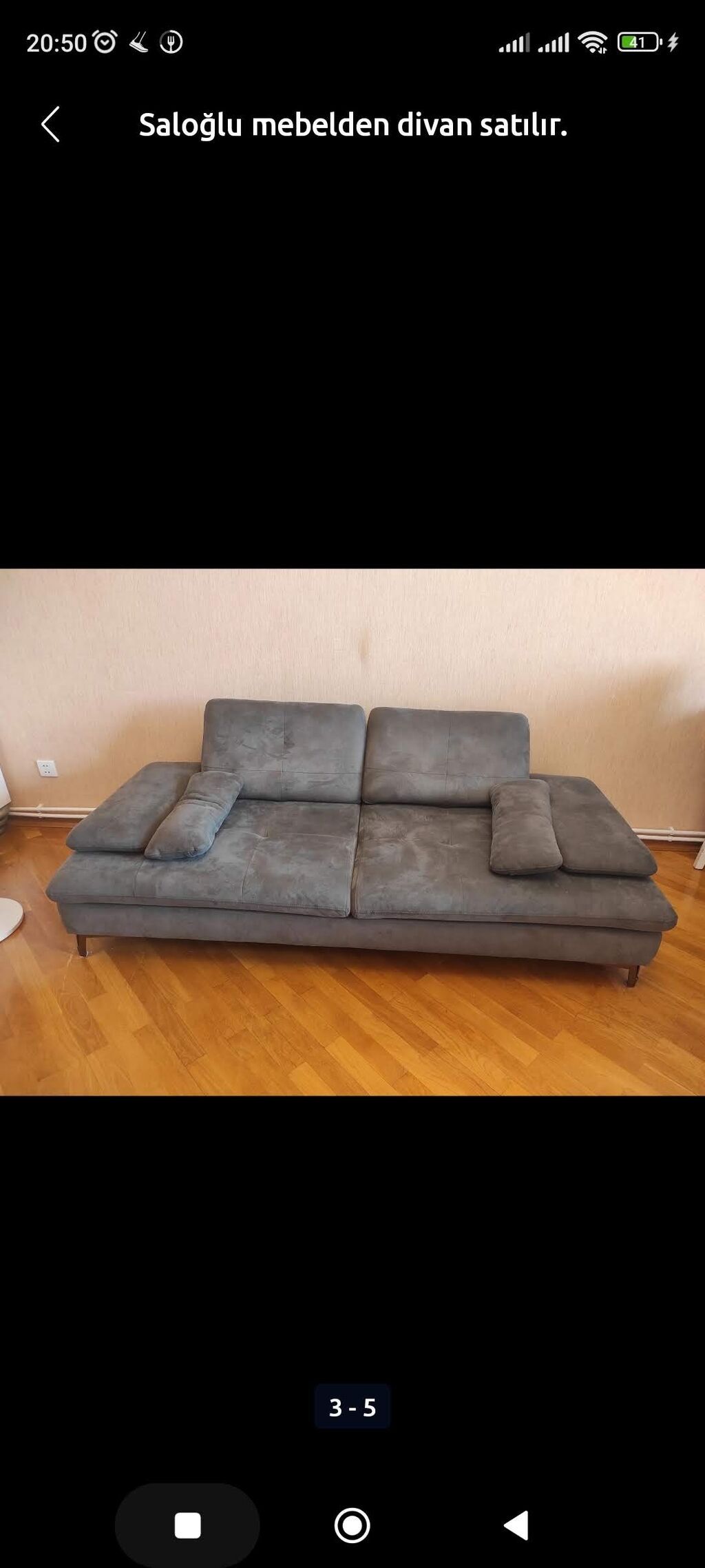 Saloğlu markasına məxsus müasir və rahat divan satılır ​Vəziyyəti — Mebel, Bakı (4)