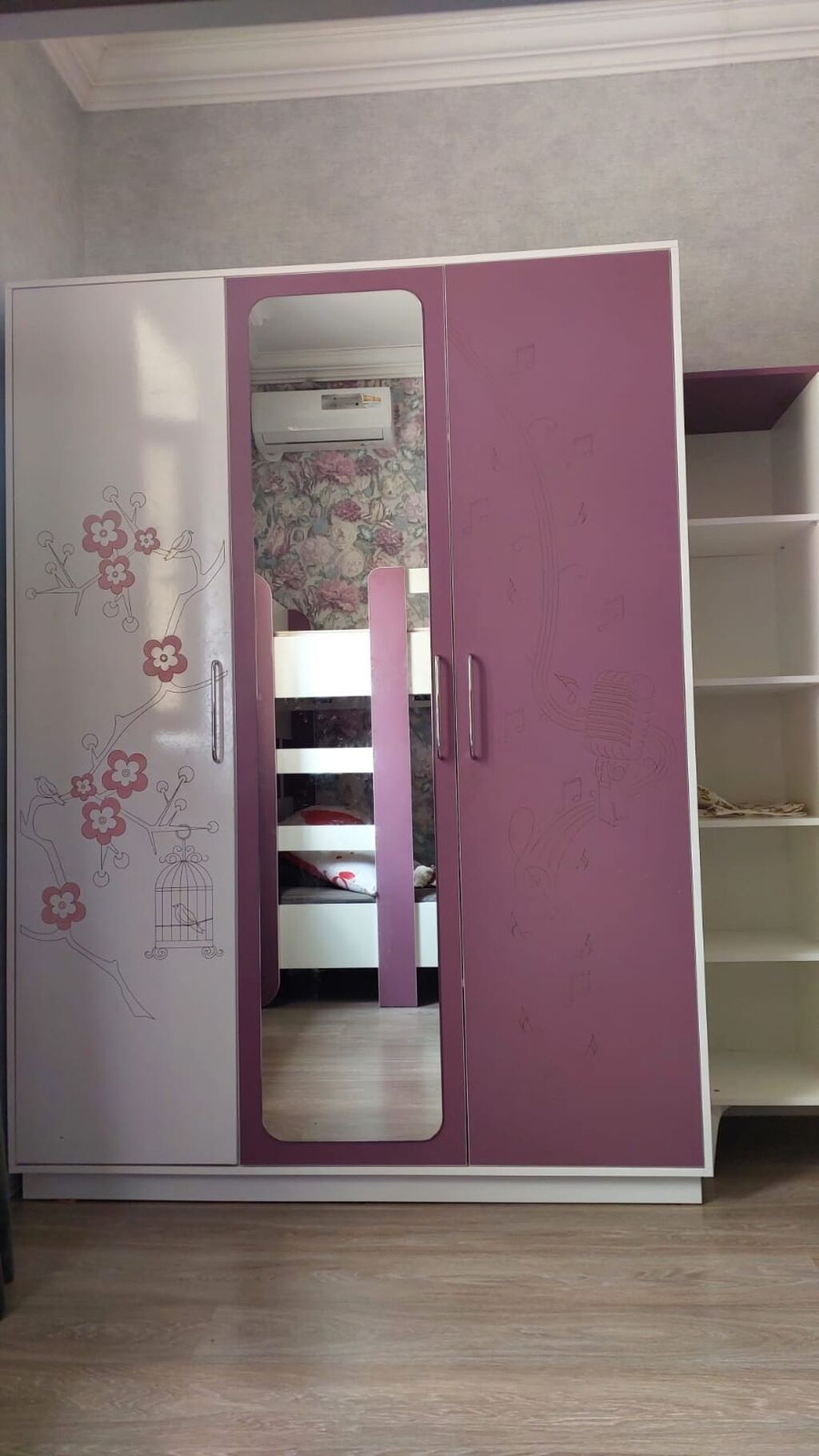 Uşaq/yeniyetmə otağı üçün şkaf dəsti - Rəng: bənövşəyi-ağ — Mebel, Digah (9)