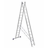 Nərdivan Alumet 14 pilləli iki hissəli aluminium (Tam və şəklində) (H2 5214) — Стремянки