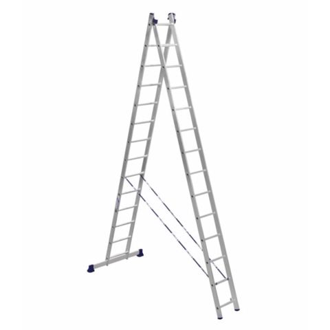 Nərdivan Alumet 14 pilləli iki hissəli aluminium (Tam və şəklində) (H2 5214)
