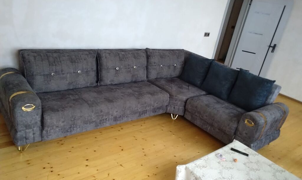 Künc divan – müasir dizayn, rahat oturuş - Forma: L-şəkilli künc — Mebel, Sumqayıt (6)