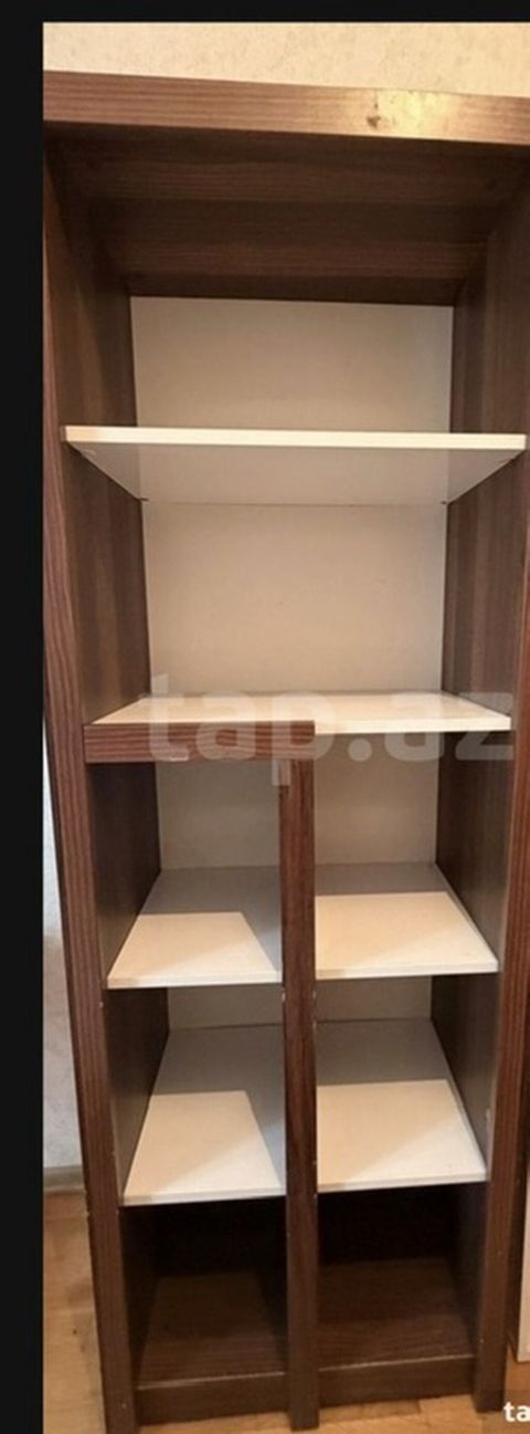 Modul tipli rəf dəsti - Material: laminat/MDFlam (qoz rəngli karkas — Bakı