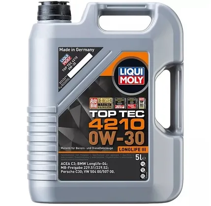 Avtomobil mühərrik yağı Liqui Moly Top Tec 4210 0W-30 5L (21605)