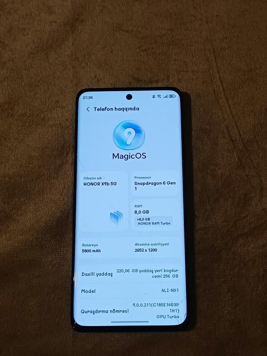 Honor X9b Midnight Black 256GB/8GB — Smartfonlar, Bakı (4)