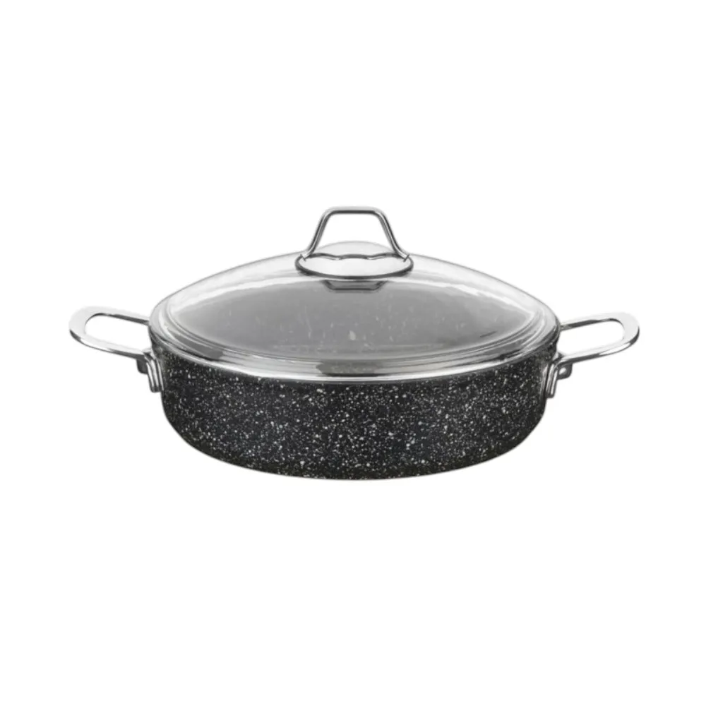Yastı qazan Falez Black line 30 sm (8699996626299)