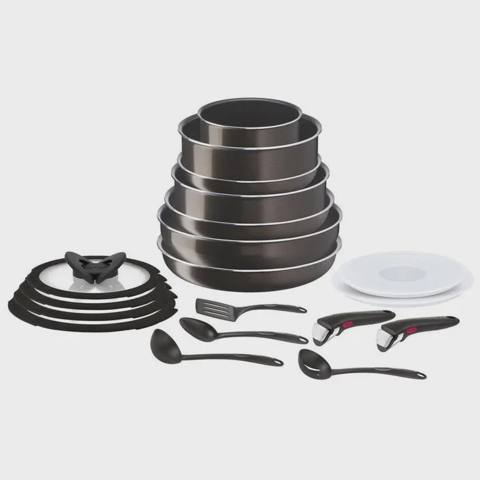 Tava və qazan dəsti Tefal Ingenio XL Intense Titanium 2X Maxi Set 19 Parça (2100129603) — Cookware