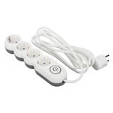 Elektrik uzadıcı 2E Power Strip Plus 4хType F, 3х1mm2, 10A, 3m, white-grey — Прочая электроника