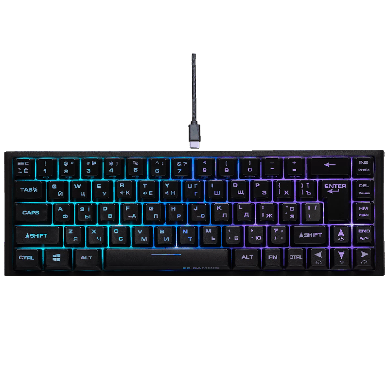 Oyun klaviaturası 2E KG350 RGB Black KG350UBK — Klaviaturalar və siçanlar, Bakı (2)