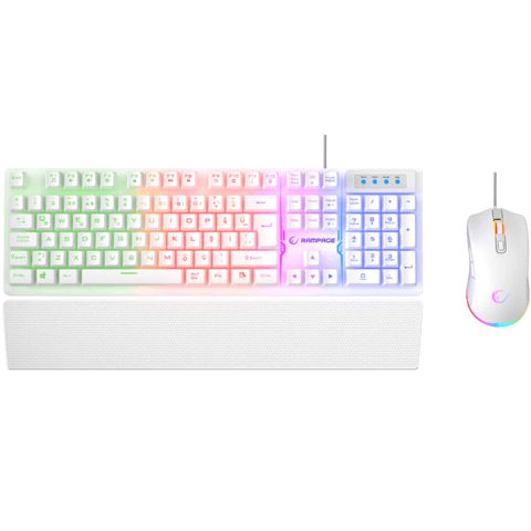 Oyun klaviaturası Rampage KM-RX7 Fortuna V2 Combo White — Bakı