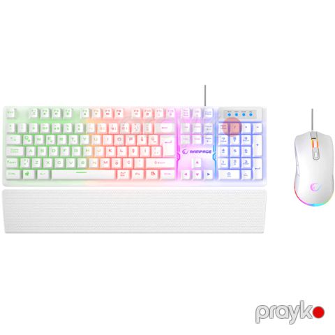 Oyun klaviaturası Rampage KM-RX7 Fortuna V2 Combo White — Bakı