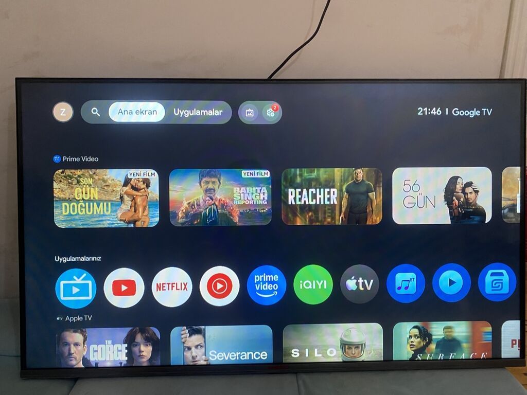 Shıvakı Smart Televizor – Google TV - Ekran: təxminən 109 ekran düym — Televizorlar, Xırdalan (2)