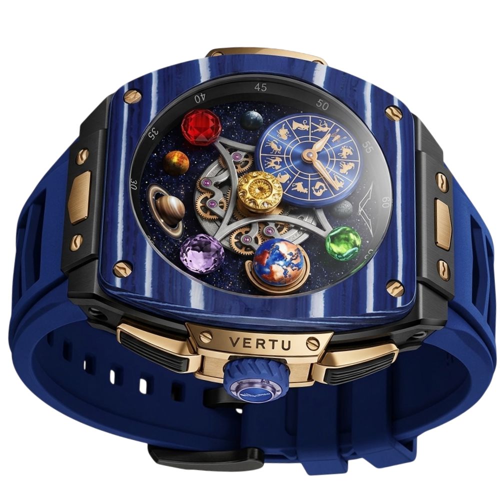 Smart saat Vertu Grand Watch S1 Bespoke WS1-GDJ-T-BW11-C-HW-019 Gold,White,Blue — Uşaq smart saatları, Bakı (3)