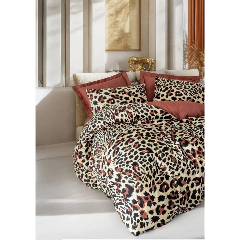 Yataq dəsti Cotton Box Leoluxe Kiremit Satin, Family, İki nəfərlik (8680108085202) — Постельное белье