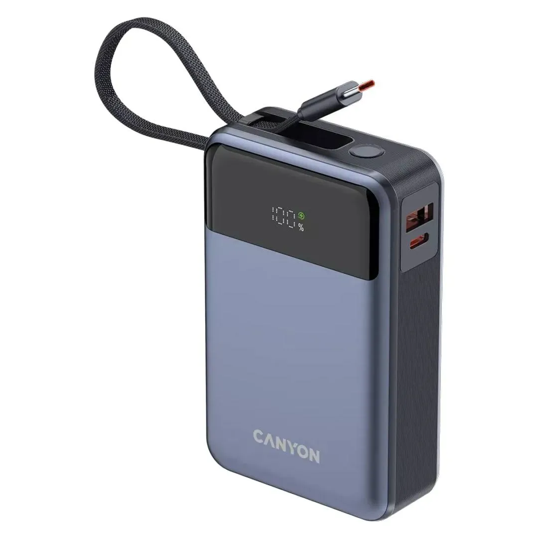 Power Bank Canyon OnPower 600, 20000 mAh, PD65W, Dark Grey (CNS-CPB600DG) — Bakı