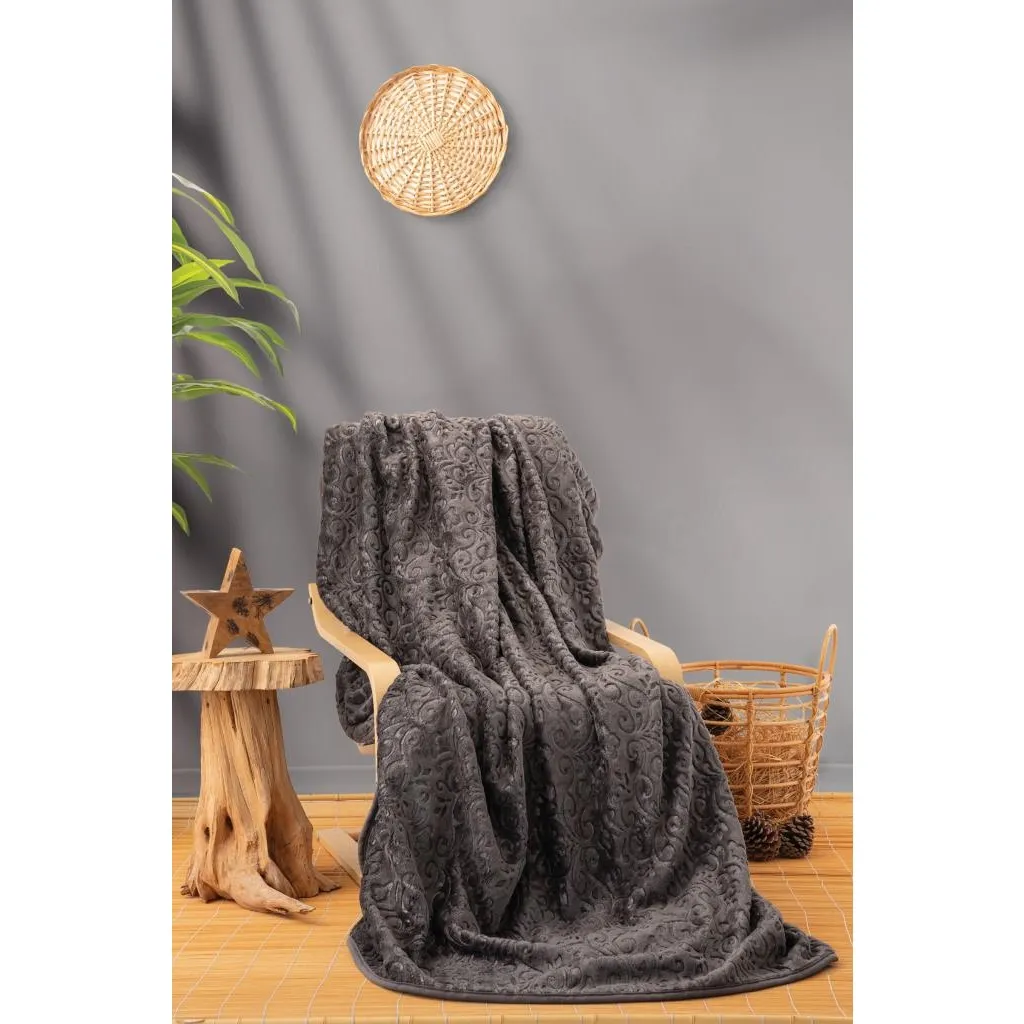 Örtük Cotton Box Emboss, İki nəfərlik, Antrasit (8680108052501) — Bakı