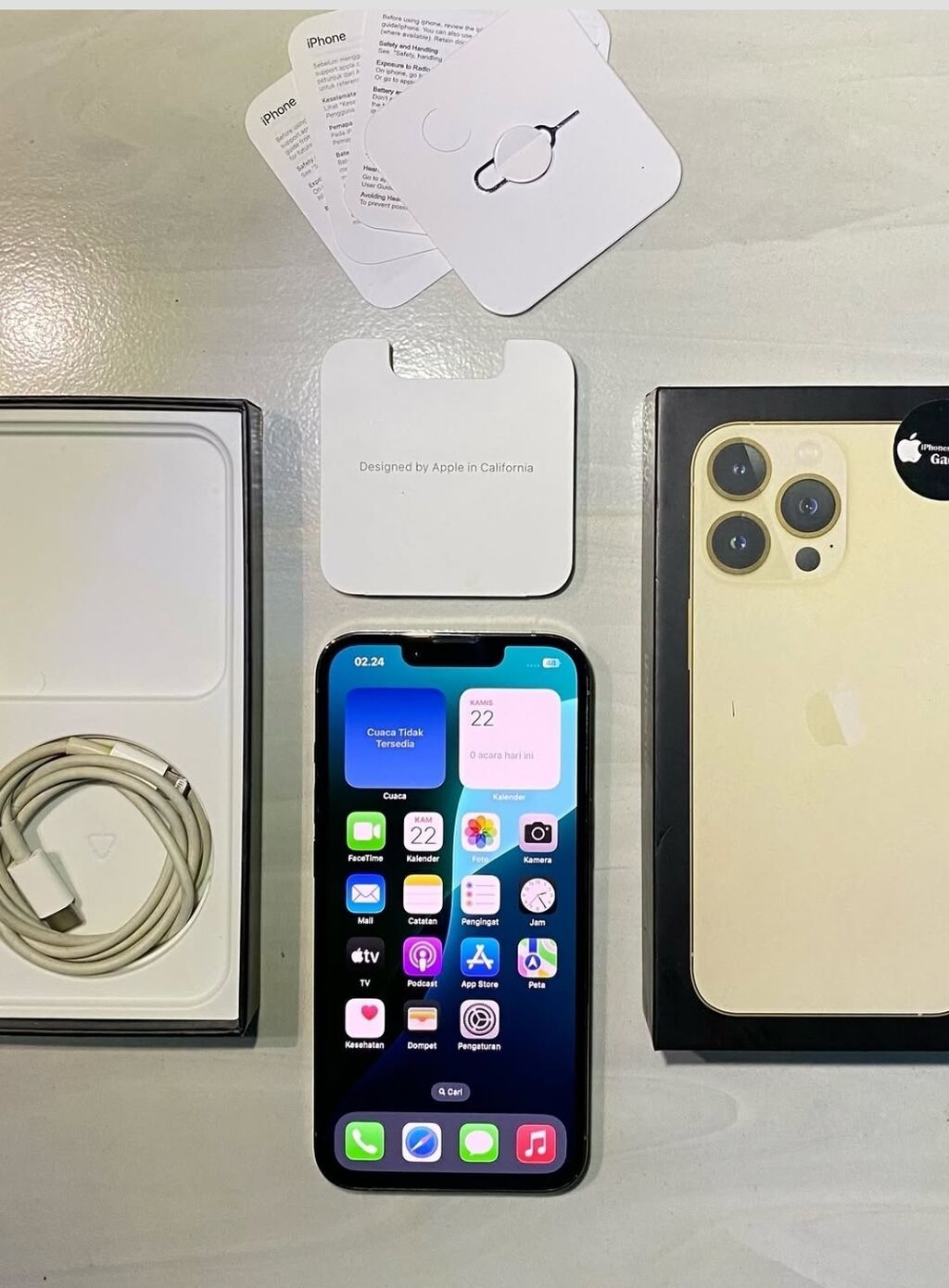 IPhone 13 Pro, 128 GB, Qızılı, Zəmanət, Kredit, Simsiz şarj — Apple iPhone, Bakı (3)