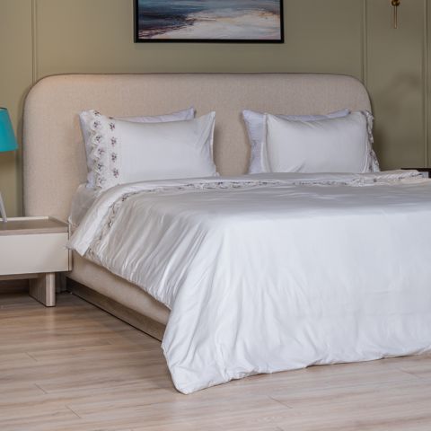 Tekstil yataq dəsti Cehizçi Laura Grand (WH-69) White — Bakı