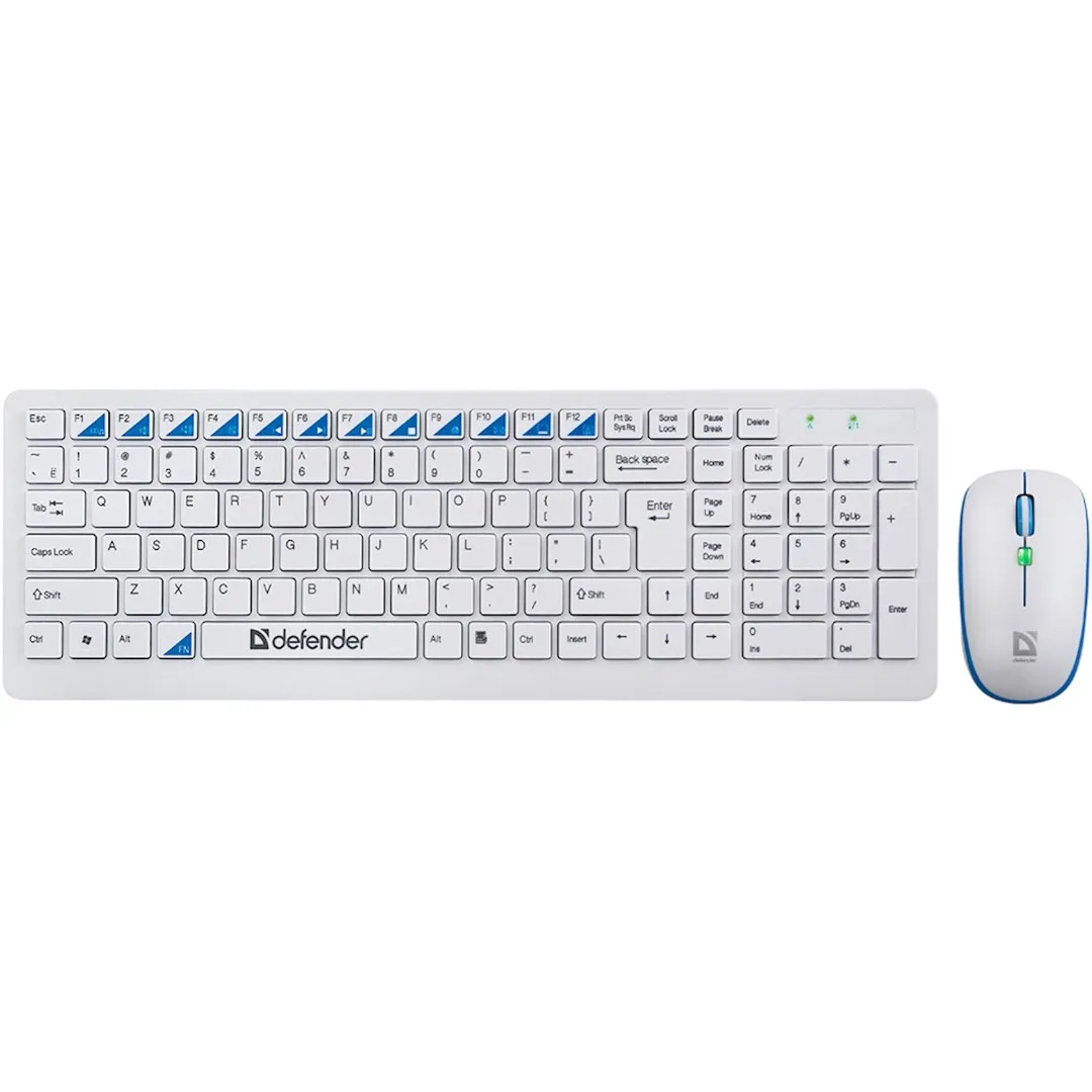 Simsiz klaviatura və kompüter siçanı Skyline 895 /RU/White (45895) — Keyboards & Mice
