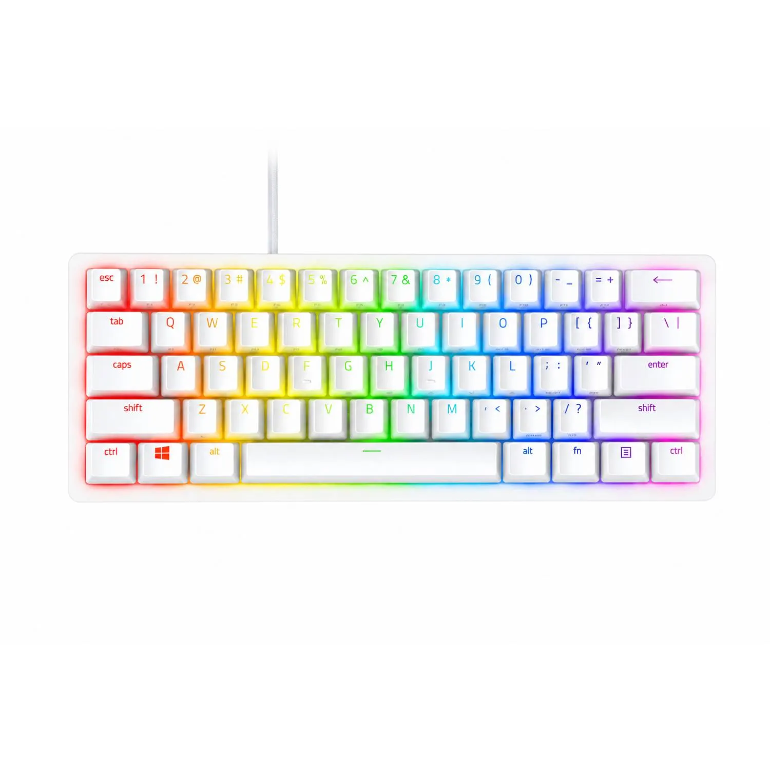 Oyun üçün simli klaviatura Razer Gaming Keyboard Huntsman Mini Mercury Ed. Red Switch USB RU RGB, White(RZ03-03392200-R3R1)