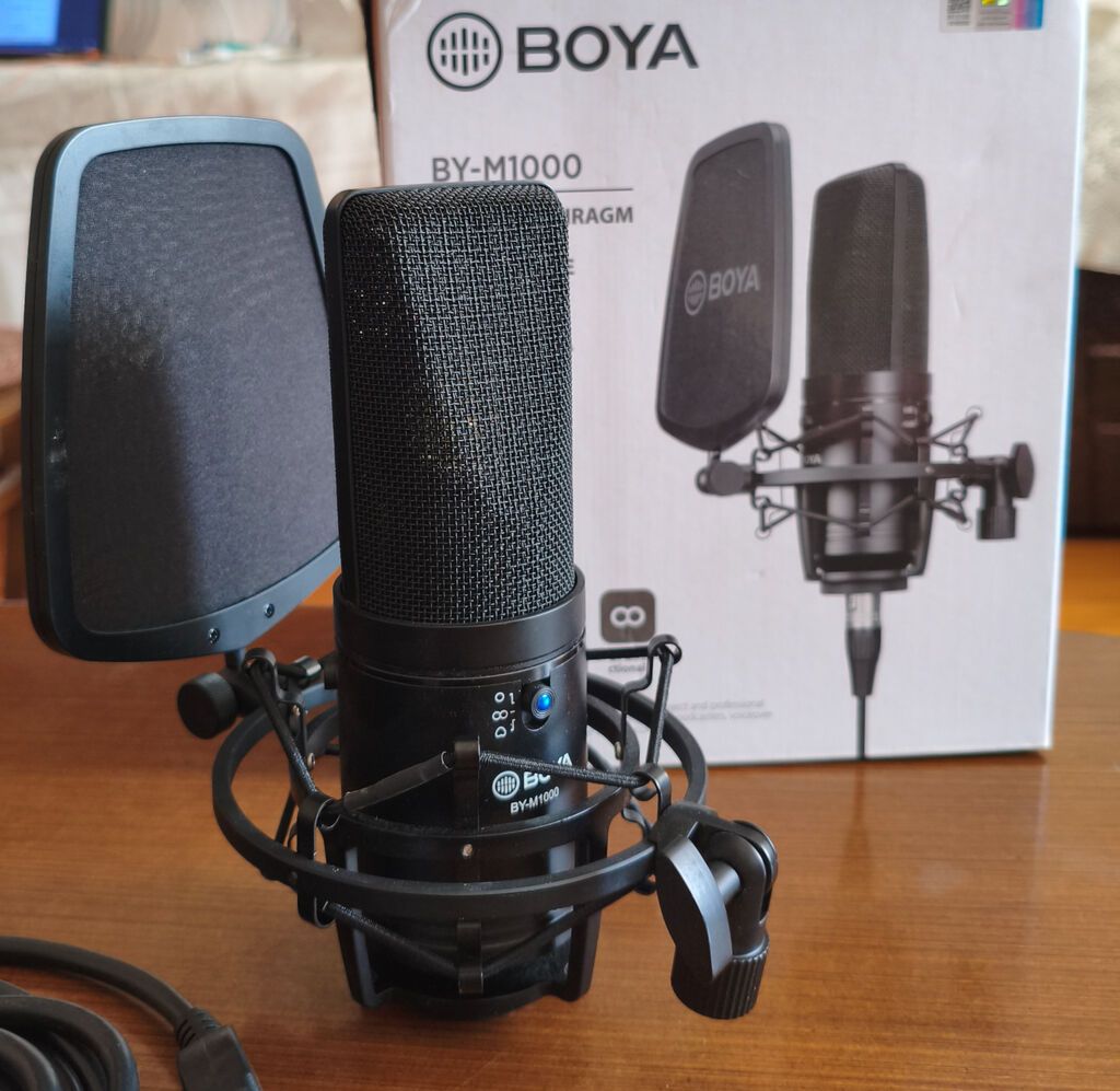 Boya BY-M1000 Pro Professional Studiya Mikrofonu Əlavə olaraq səs — Elektronika, Bakı (2)