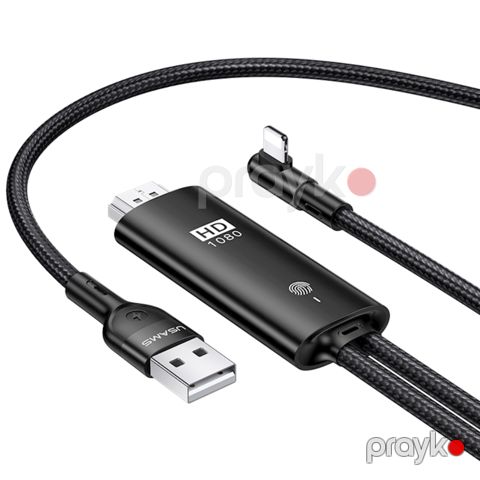 Naqil Usams US-SJ442 U53 Lightning to HDMI 2 m Black SJ442HD01 — Bakı