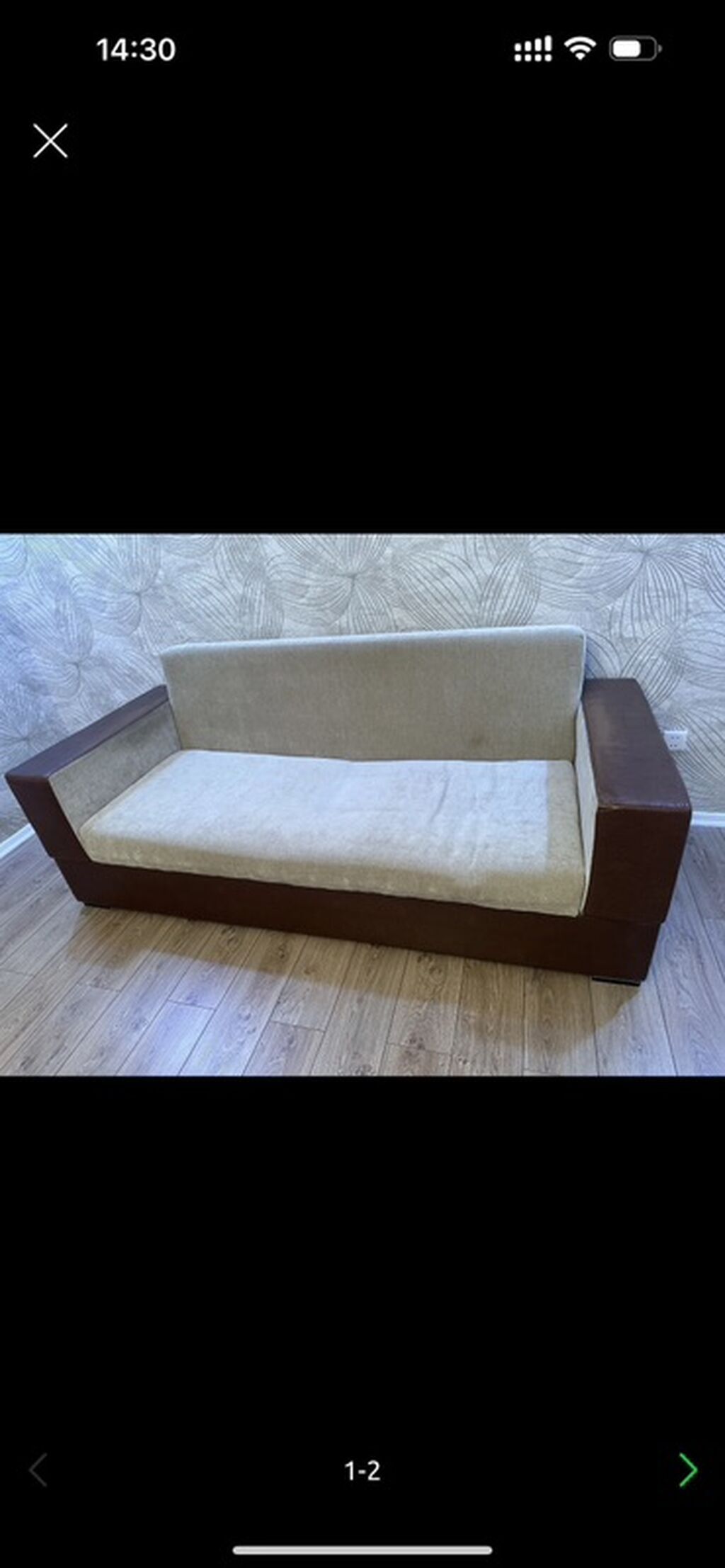Açılan bazasız divan böyükdür. Klassik dizaynlı divan - Rəng: bej — Mebel, Saray
