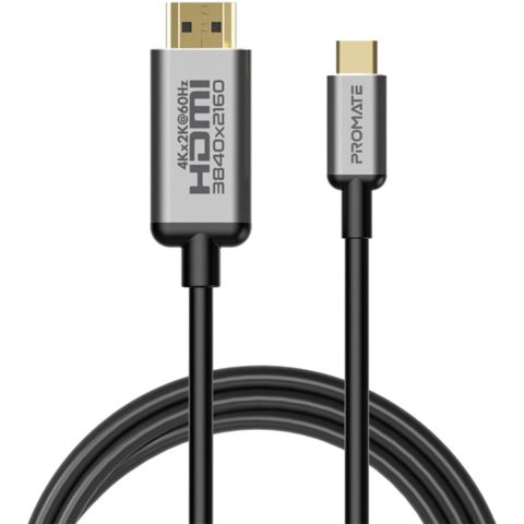 Naqil Promate USB Type-C to HDMI HDLINK-60H Black, Grey — Bakı