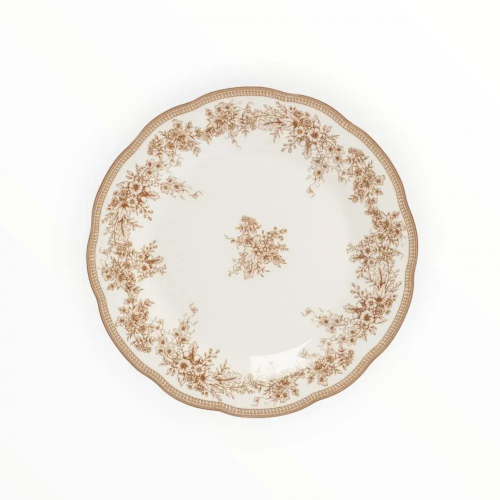 Boşqab Anna Lafarg Burgundy, farfor, 26 sm (ANLAF-HS2511183) — Bakı