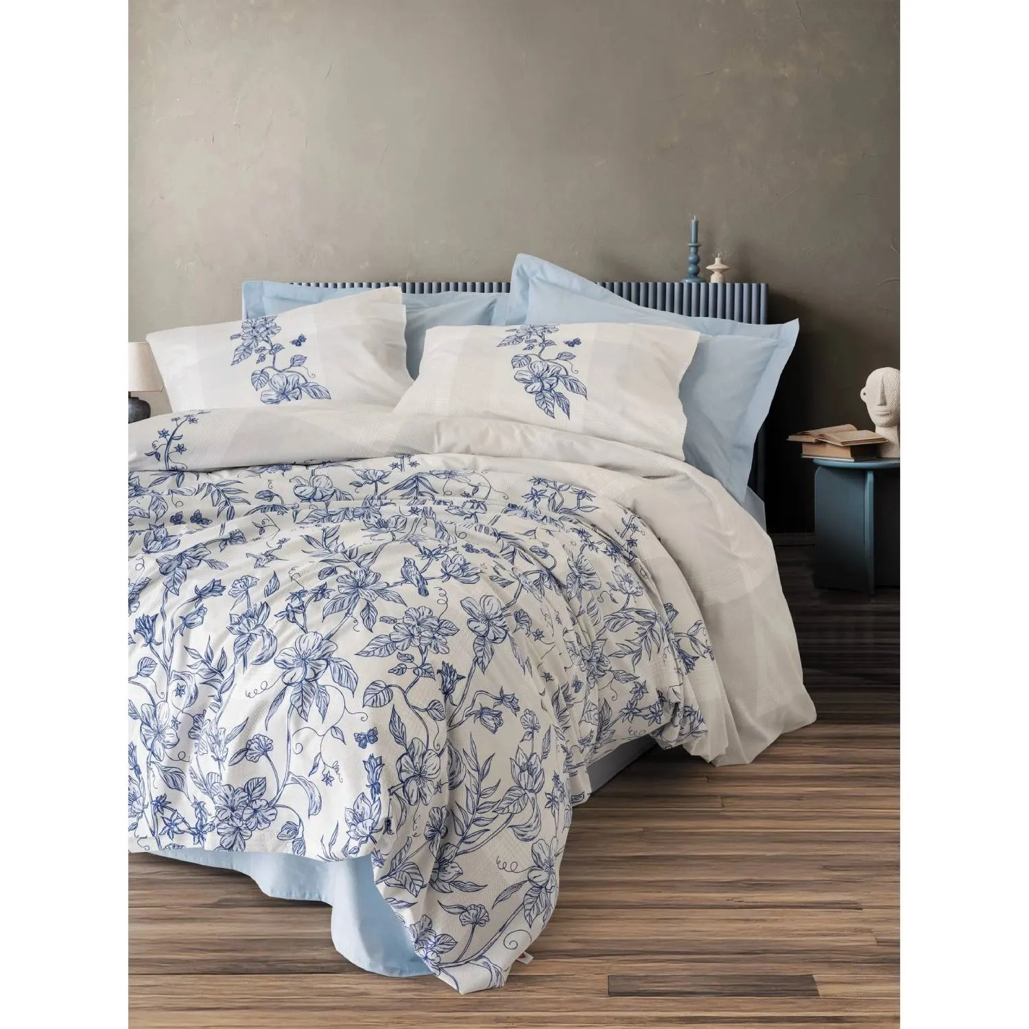 Yataq dəsti Cotton Box Linora Mavi Tək nəfərlik (8680108084168) — Постельное белье