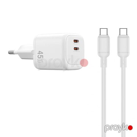 Wiwu Cube 45W Charger 2C + Cable (WI-G025) — Bakı