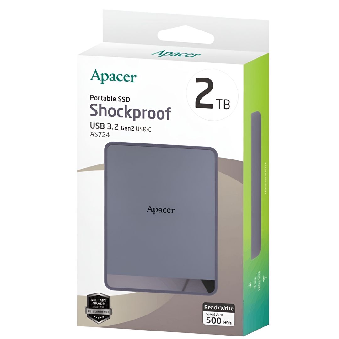 Portativ SSD Apacer AS724 2TB USB 3.2 Gen.2 Mauve AP2TBAS724M-1 — Kompüterlər və noutbuklar, Bakı (3)