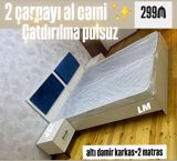 Yeni, İkinəfərlik çarpayı, Bazasız, Matras ilə, Siyirməsiz — mebel_divan_sifarisle_ugur — Çarpayılar