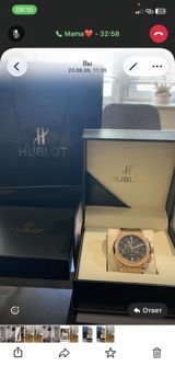 Hublot kişi qol saatı – orijinal qutu və paketlə - Korpus: qızılı ton — Saatlar
